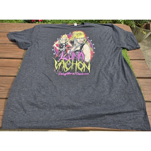 Luna Vachon T-Shirt Mens Size XXXL Dark Gray Daughter Of Darkness Wrestling - Picture 4 of 11